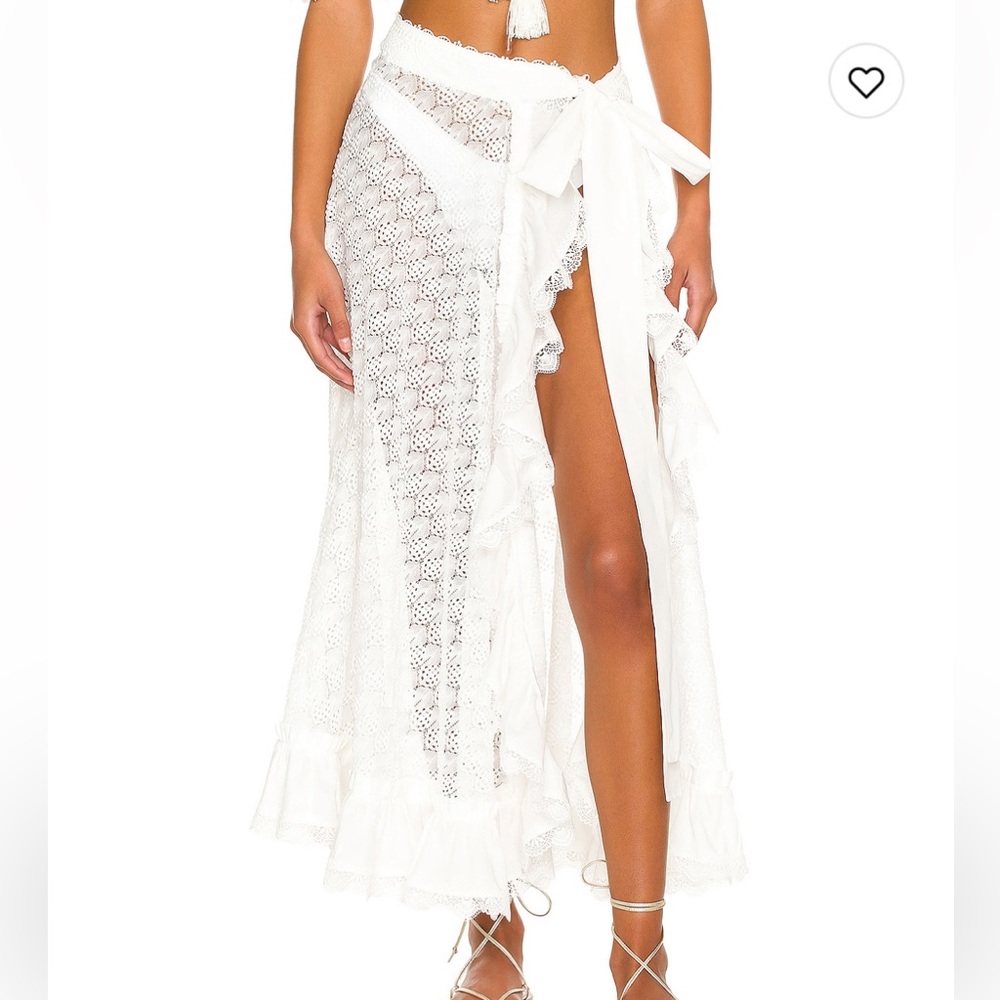 WAIMARI white cover up skirt janeiro skirt